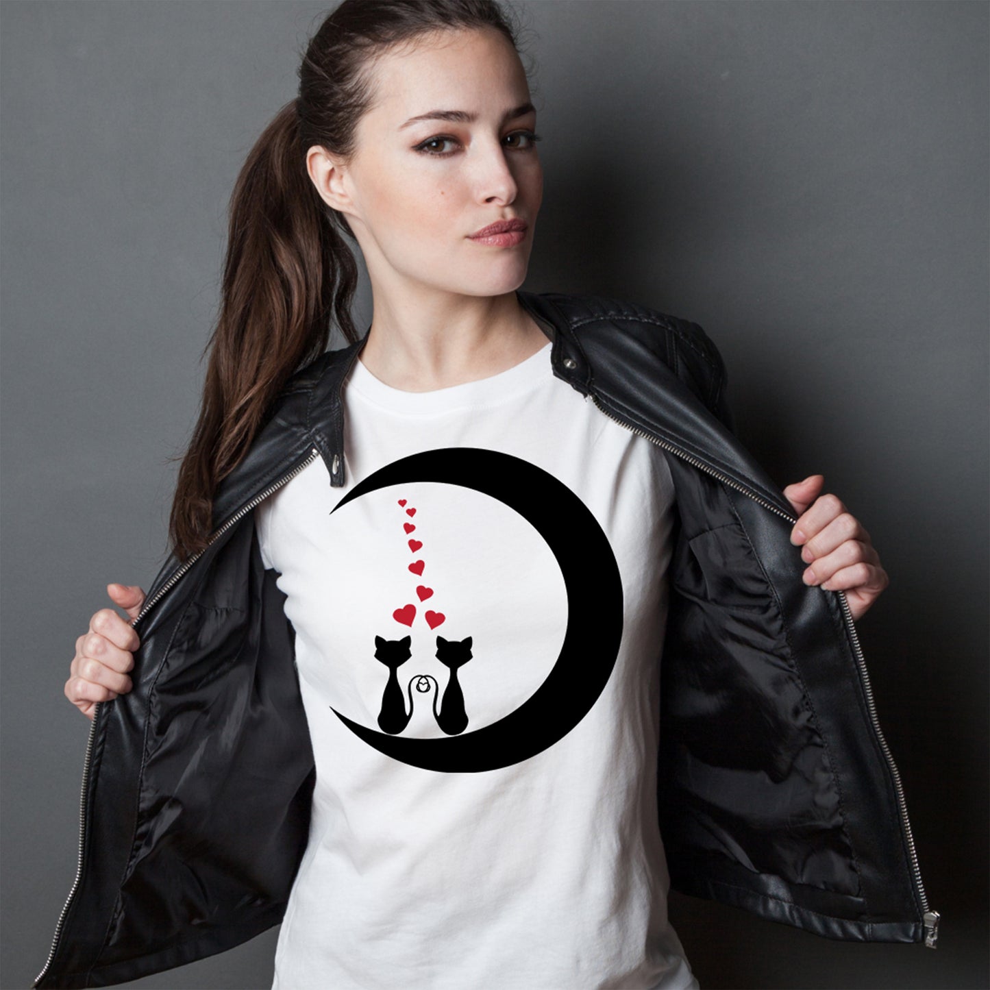 Cats and Moon SVG