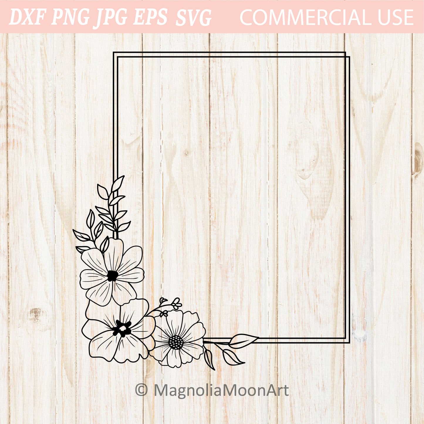 Floral Frame SVG