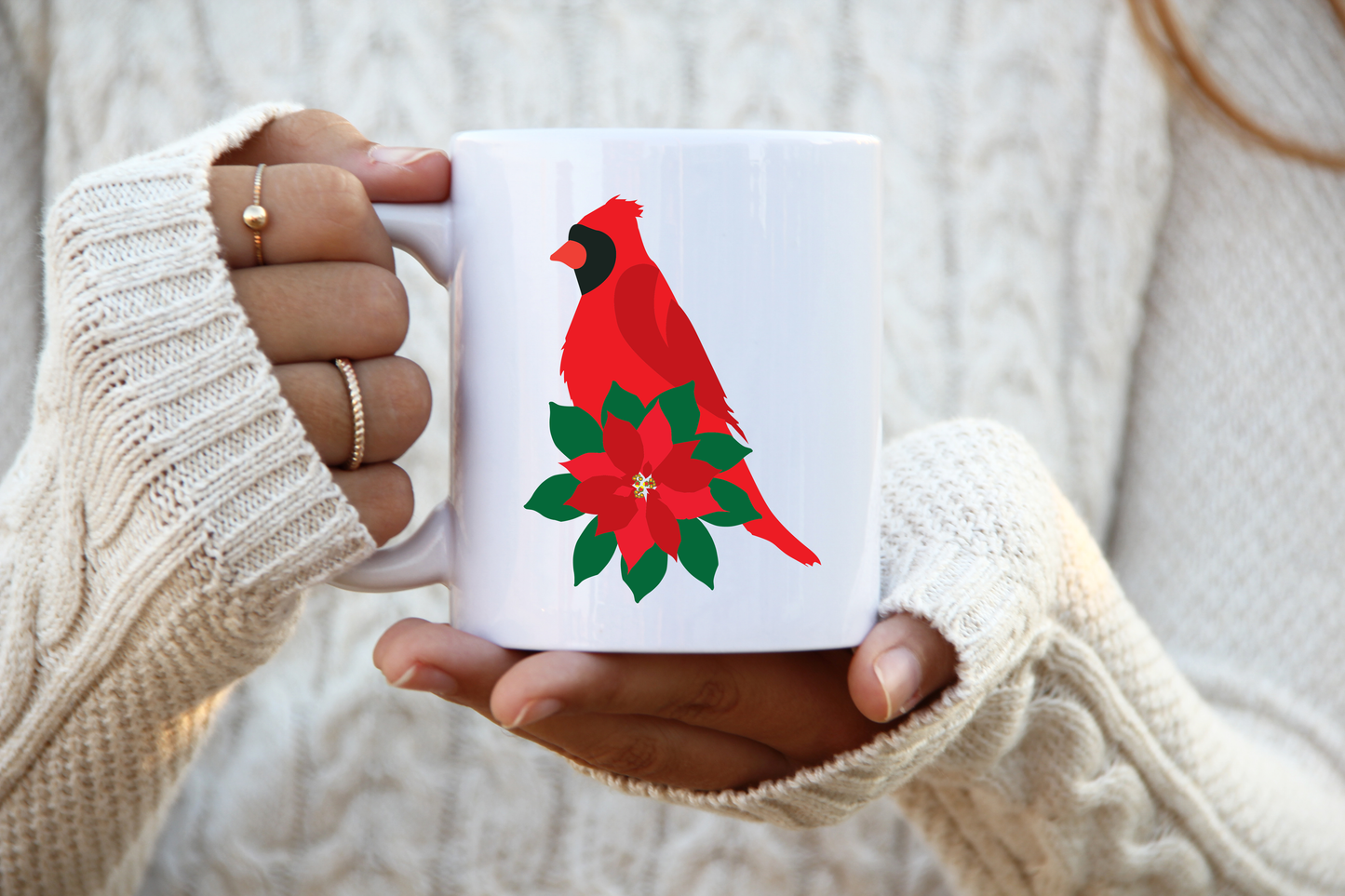 Cardinal and Poinsettia SVG