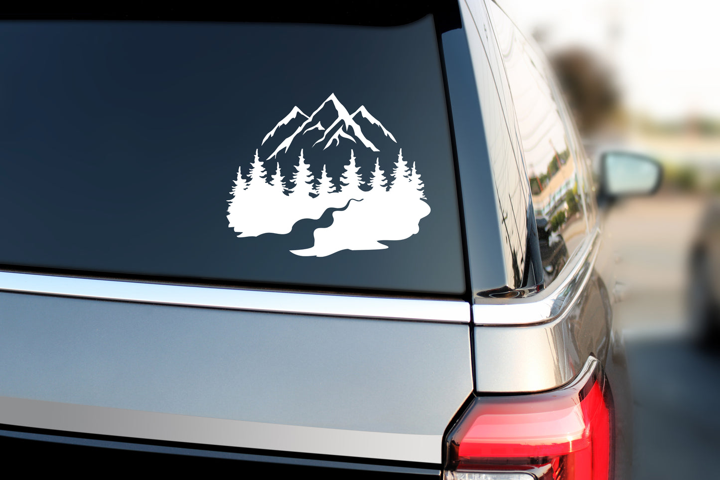 Mountain River Scene SVG