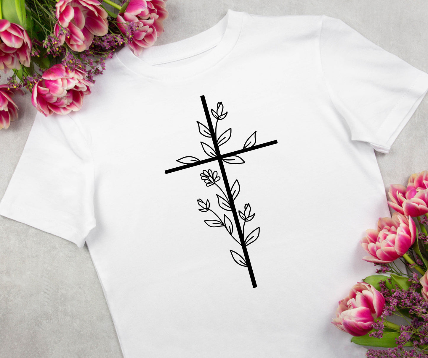 Floral Cross SVG