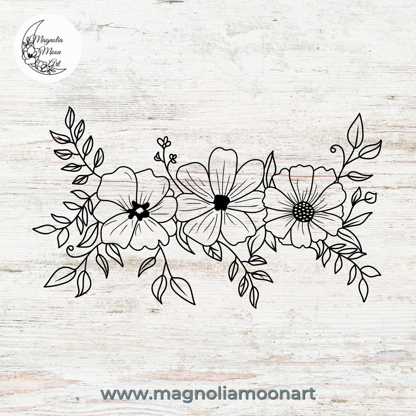 Flower Swag Border SVG