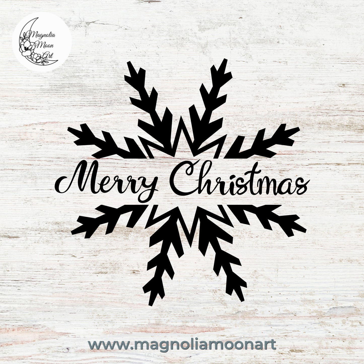 Merry Christmas Snowflake SVG