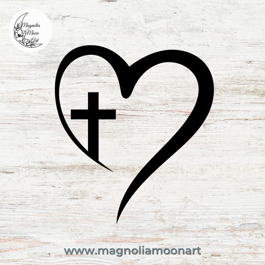 Heart Cross SVG