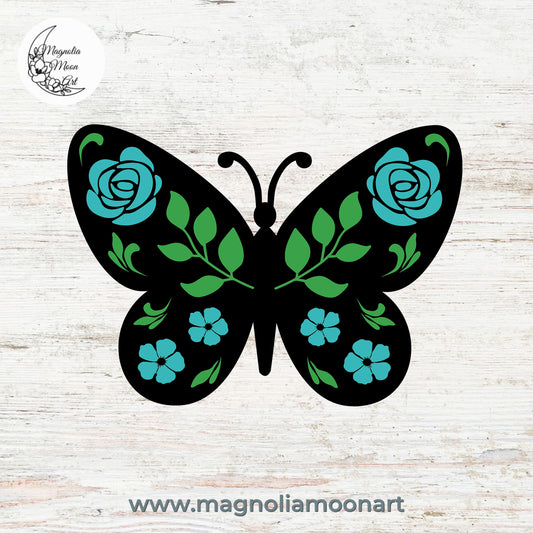 Floral Monarch Butterfly