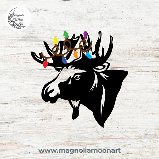 Moose with Lights SVG