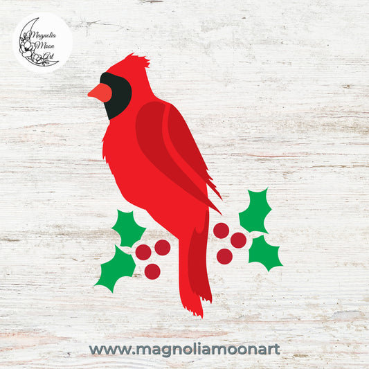 Cardinal Christmas Bird SVG