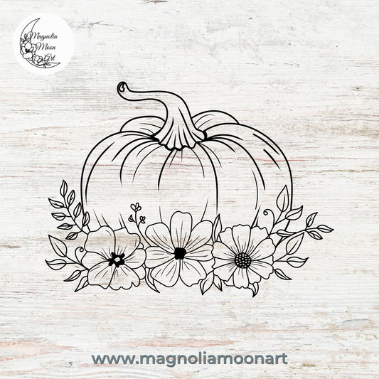 Floral Pumpkin SVG