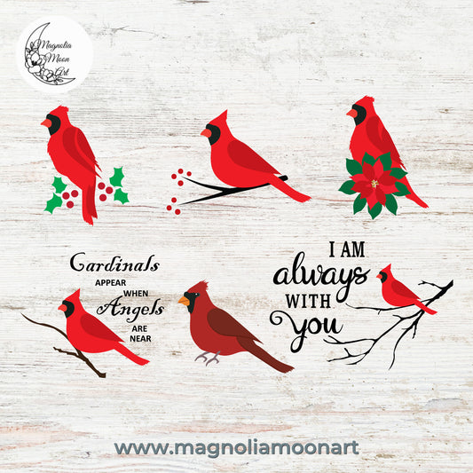 Cardinal Birds SVG