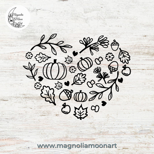 Fall Heart SVG