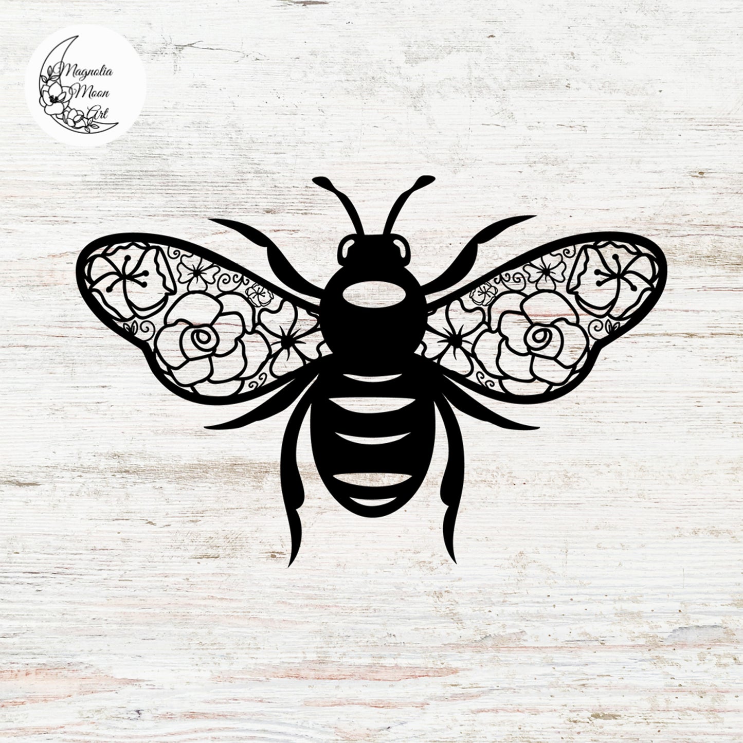Floral Bee SVG