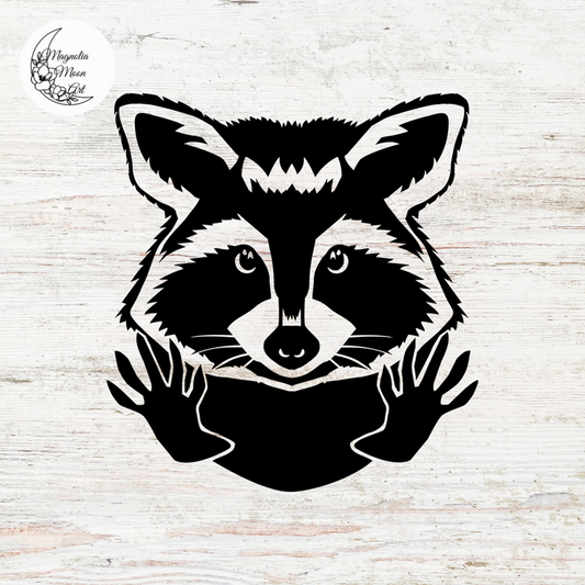 Raccoon Hands SVG