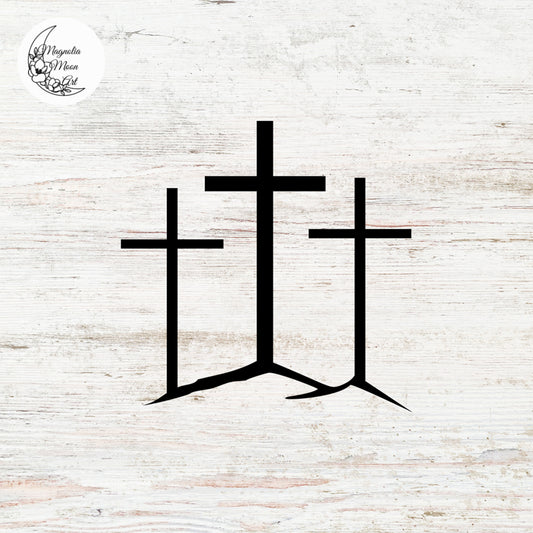 Three Calvary Crosses SVG