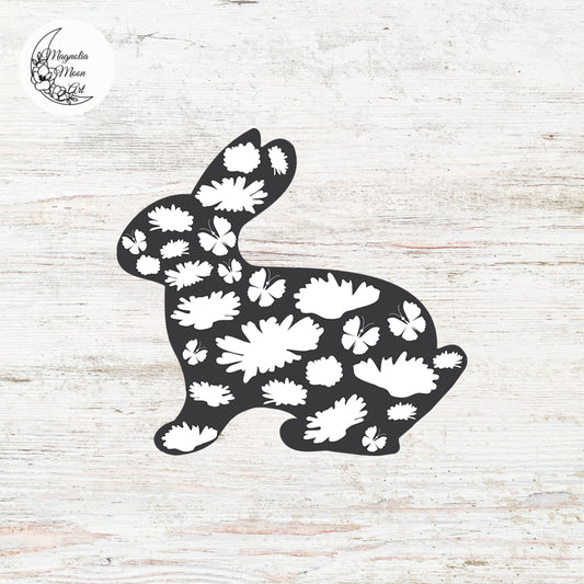 Floral Bunny SVG