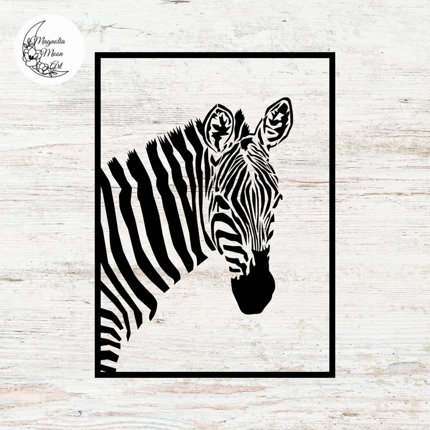 Zebra Framed SVG