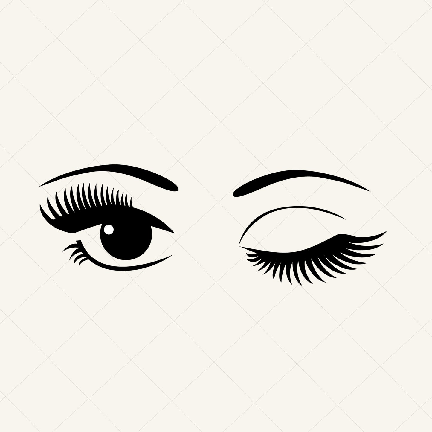 Winking Eyes SVG