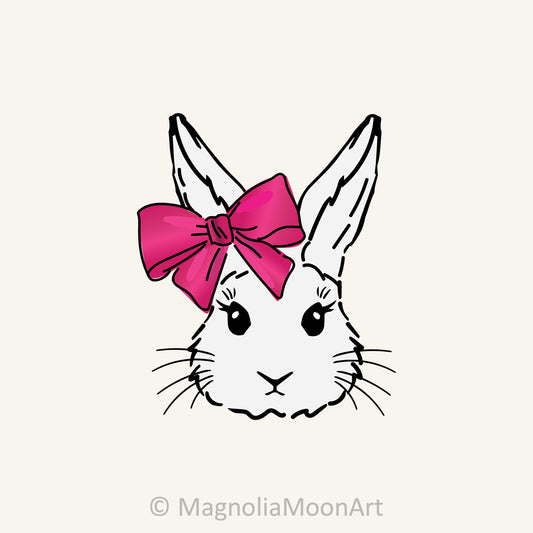 Bunny with a Bow PNG
