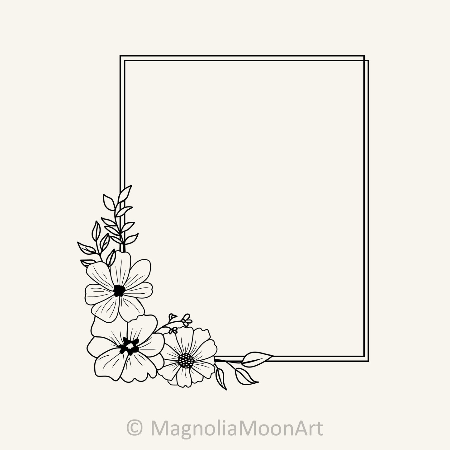 Floral Frame SVG