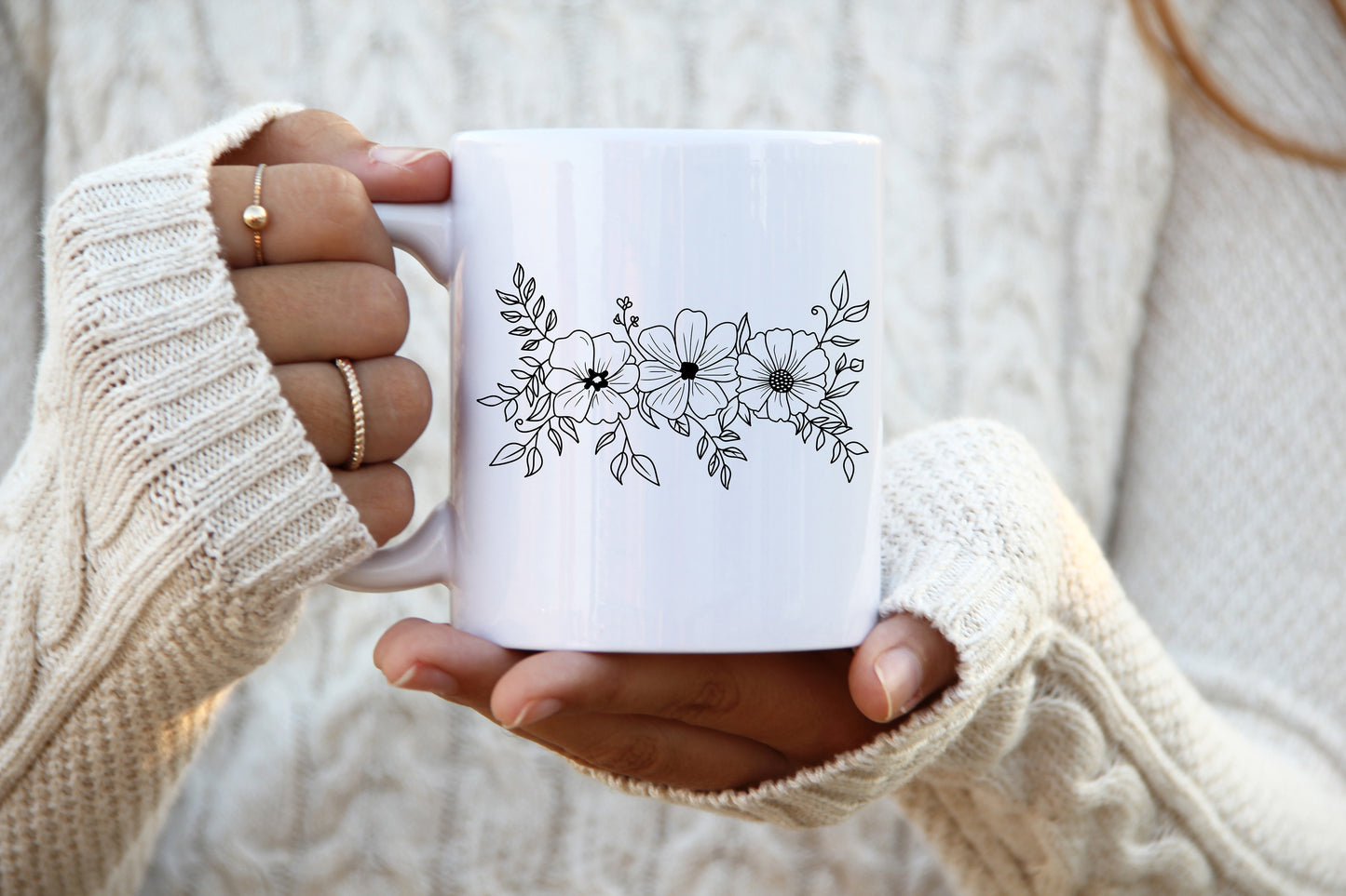 Flower Swag Border SVG