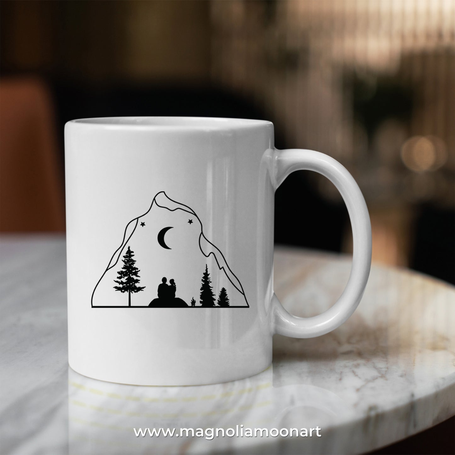 Valentine's Day Couple Camping and Stargazing in the Woods SVG