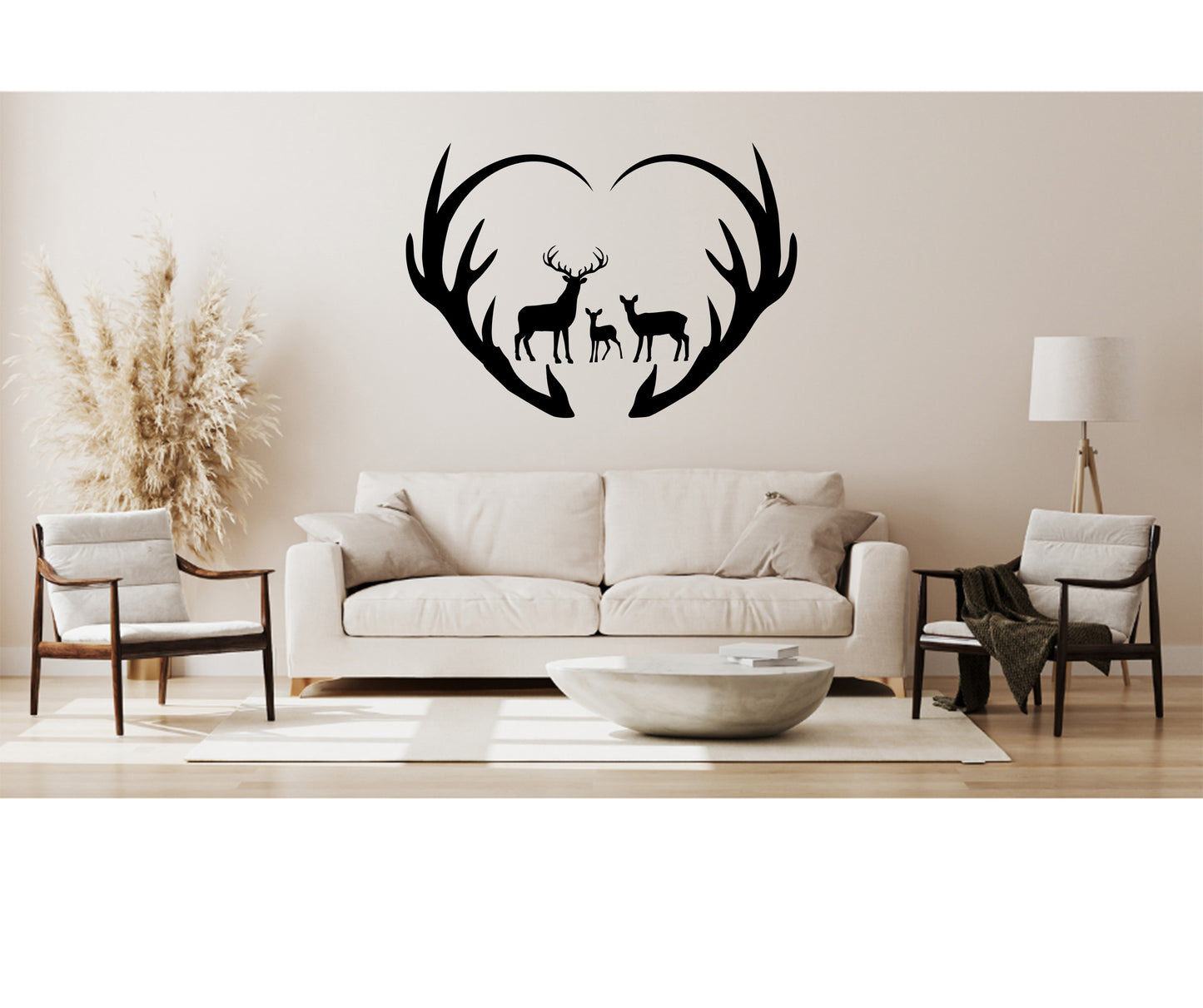 Deer Antlers Heart SVG