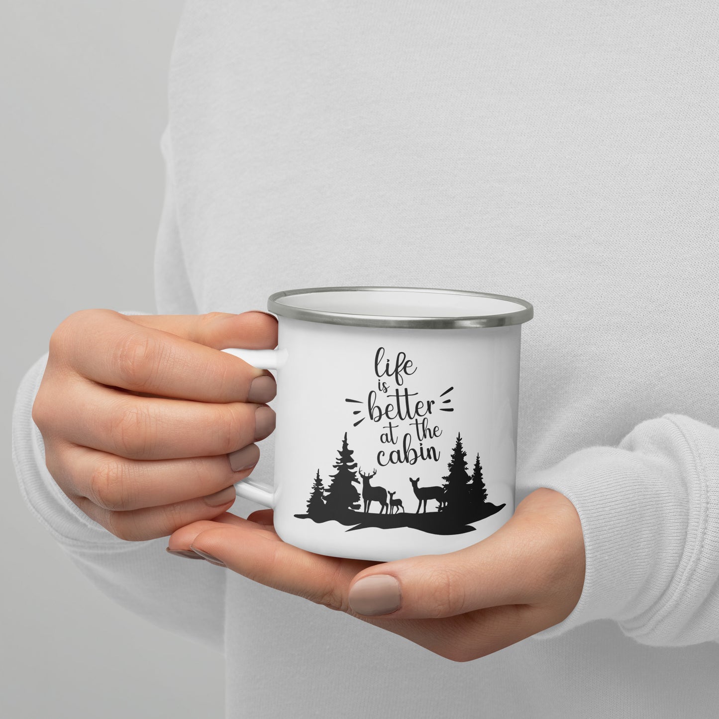 Life is Better at the Cabin Enamel Mug