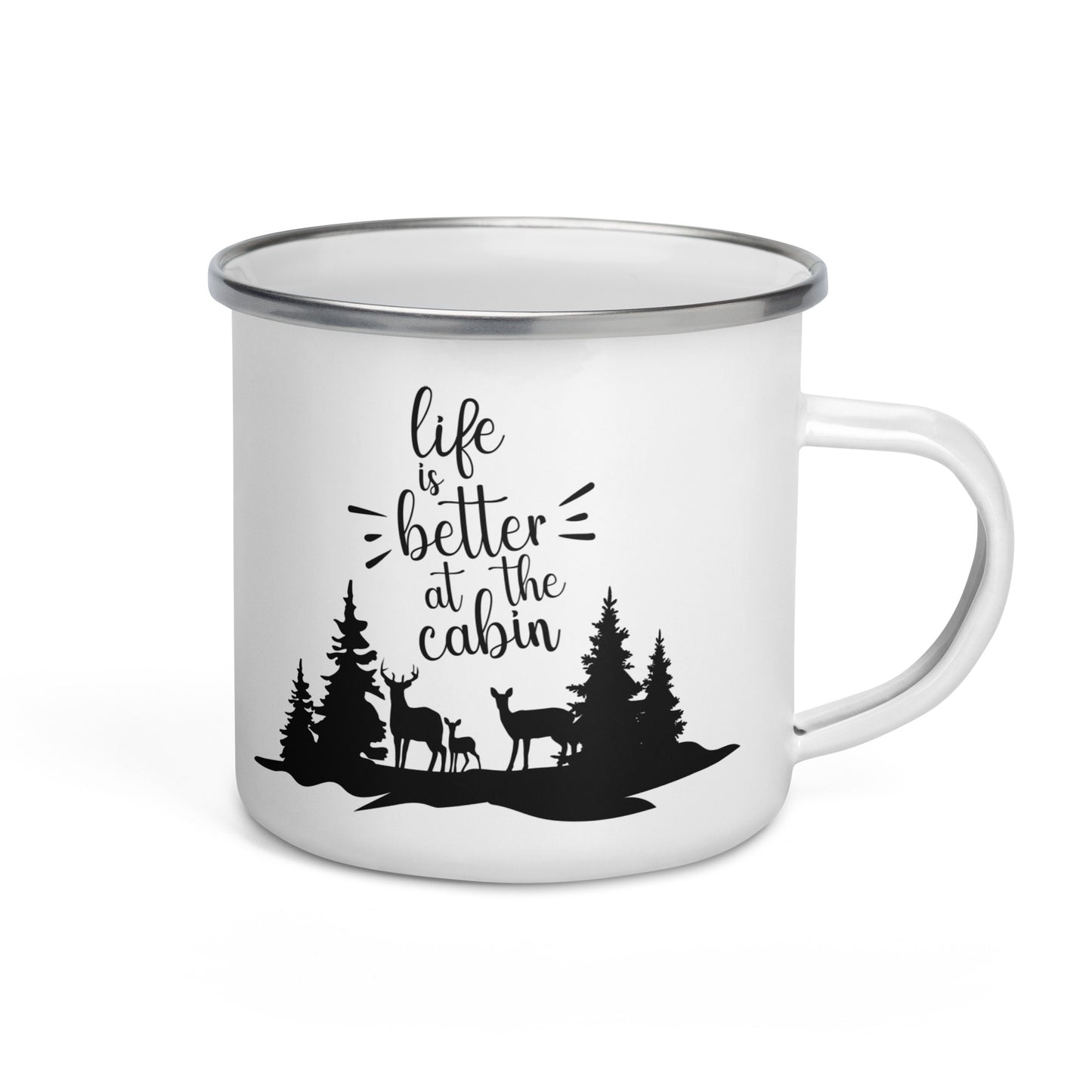 Life is Better at the Cabin Enamel Mug