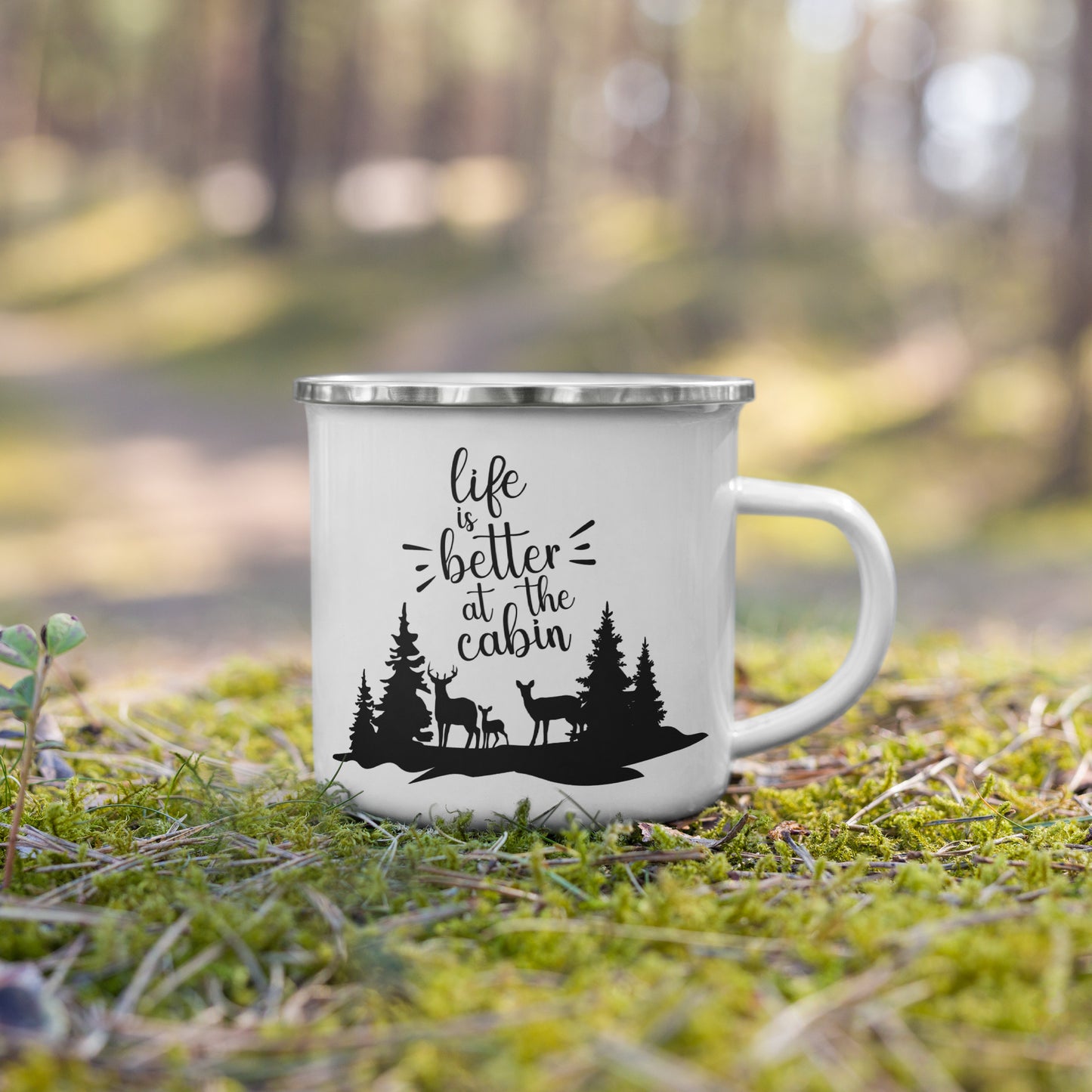 Life is Better at the Cabin Enamel Mug