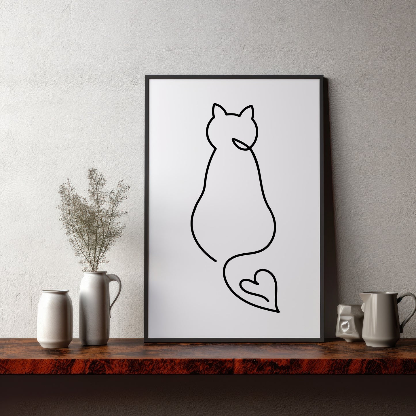 Cat Line Art SVG