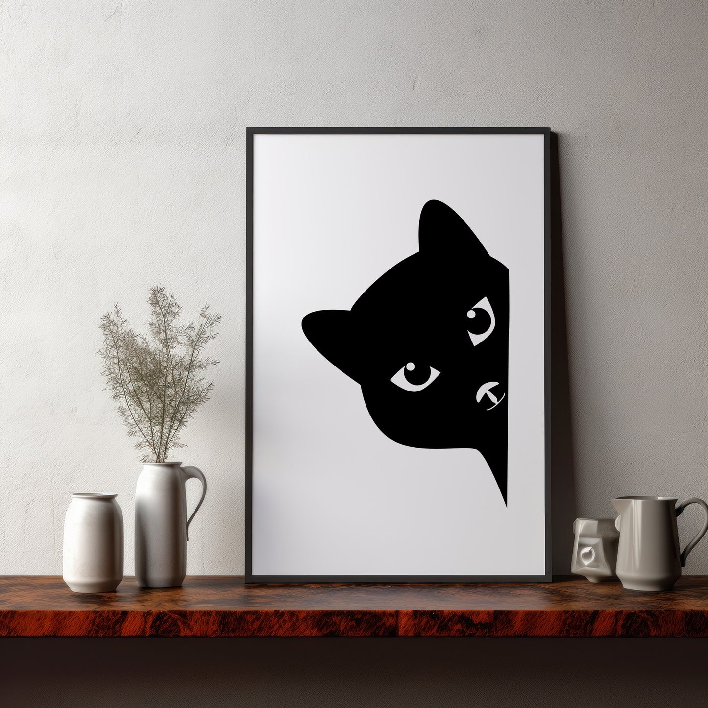 Black Cat Divider SVG