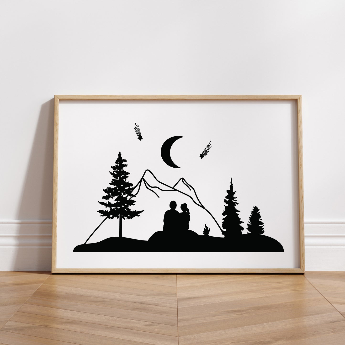 Valentine's Day Couple Camping in the Woods SVG