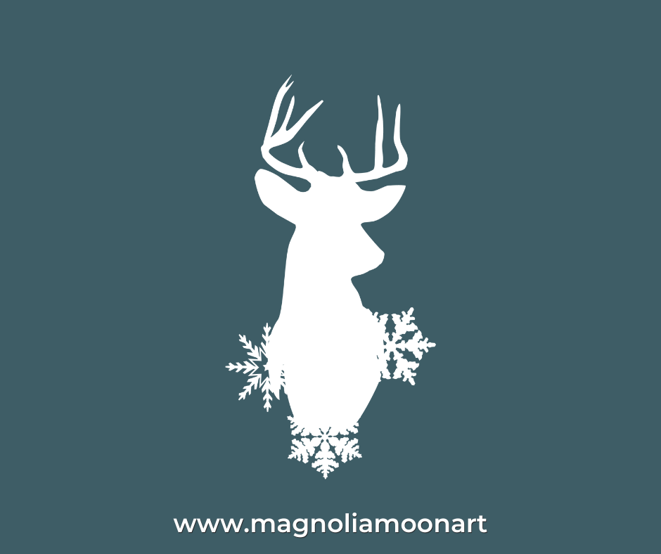 Christmas Deer Snowflakes SVG