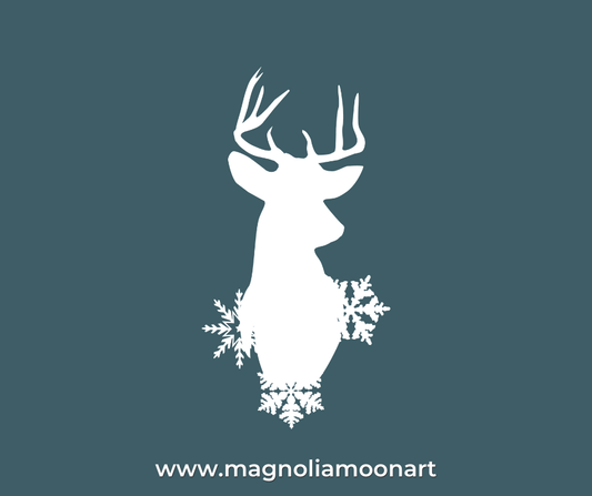 Christmas Deer Snowflakes SVG