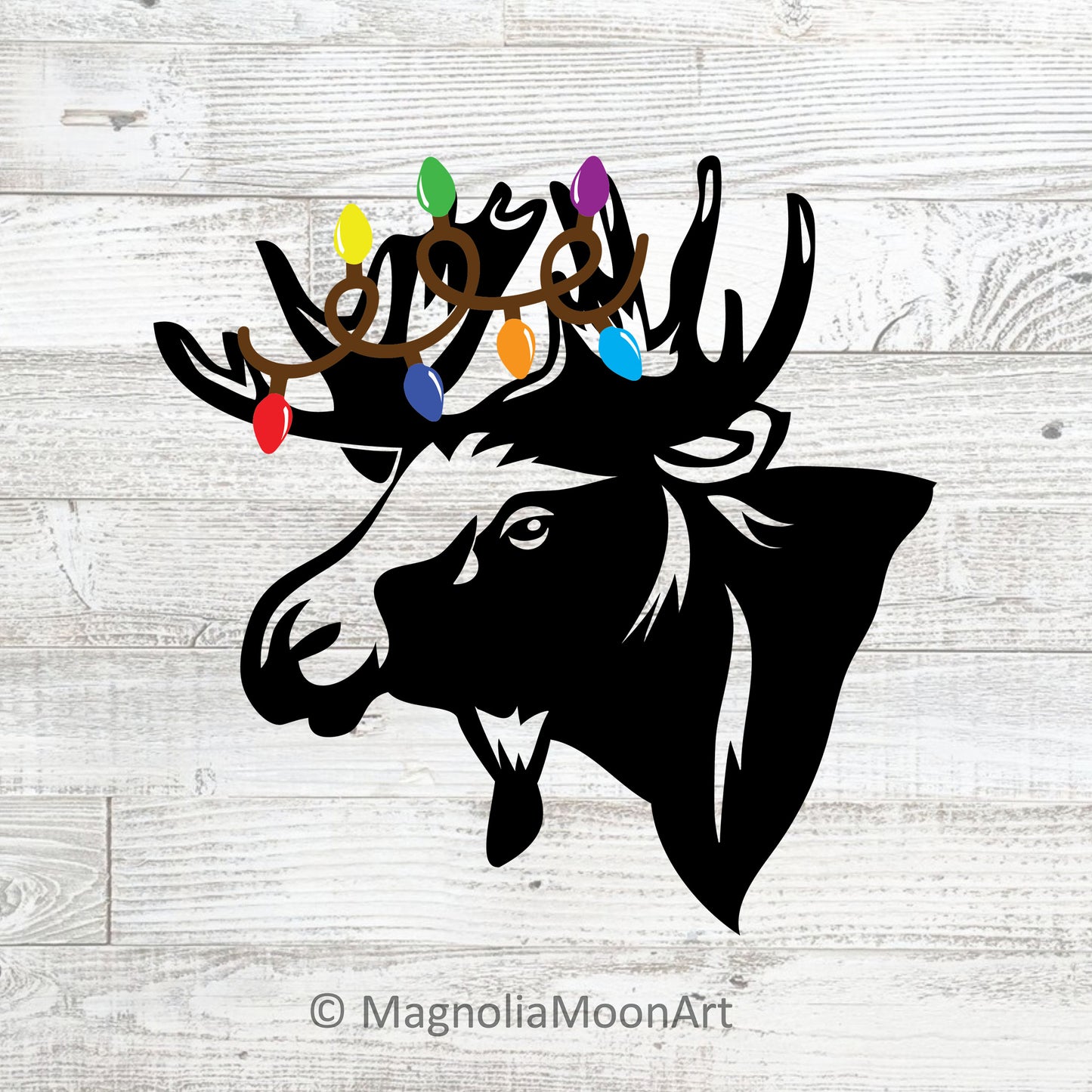 Moose with Lights SVG