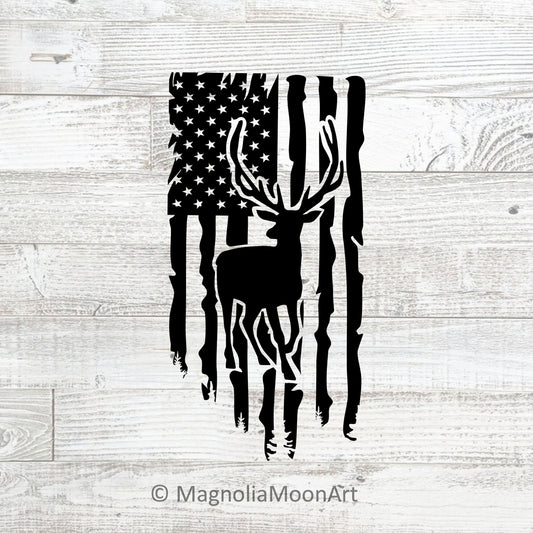 Deer Hunt Flag SVG