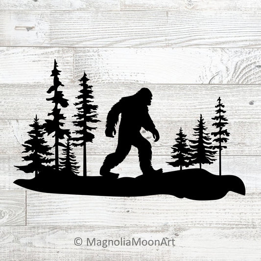 Big Foot in the Woods SVG