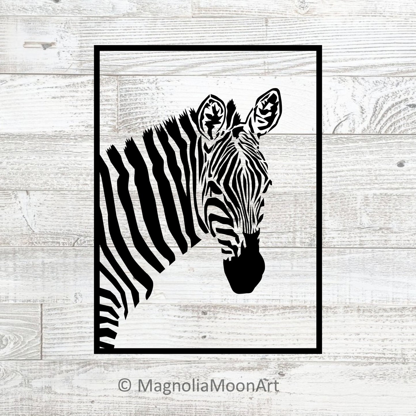 Zebra Framed SVG
