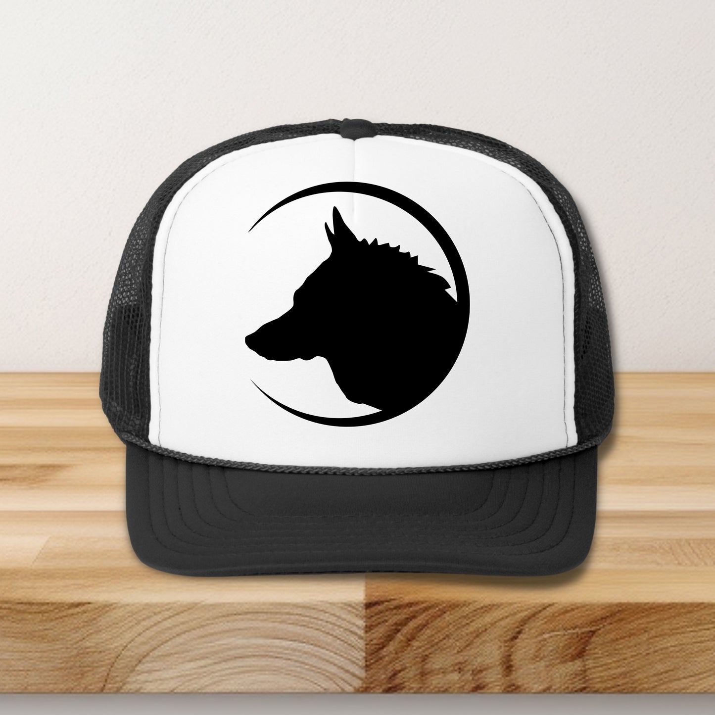 Wolf Head and Moon Crescent SVG