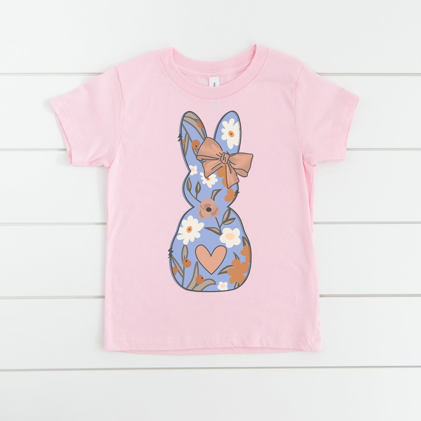 Floral Easter Bunny with a Bow