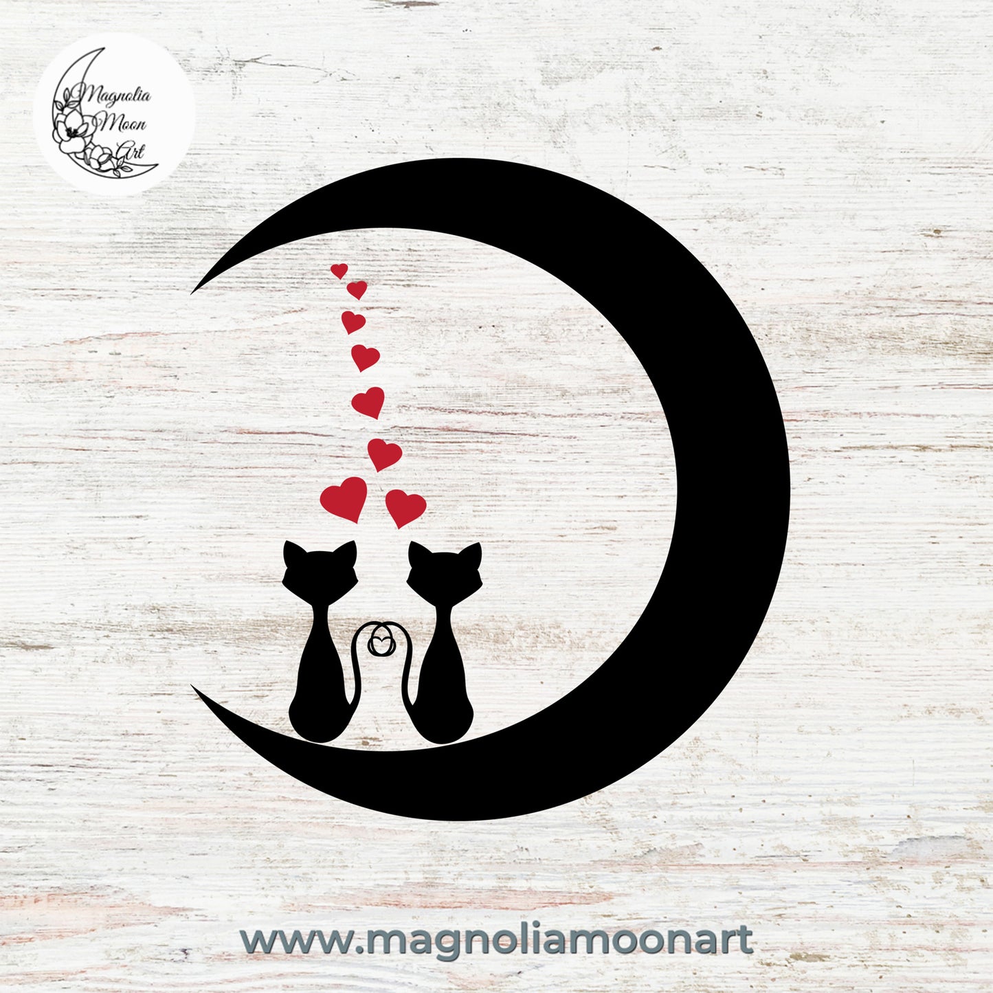 Cats and Moon SVG