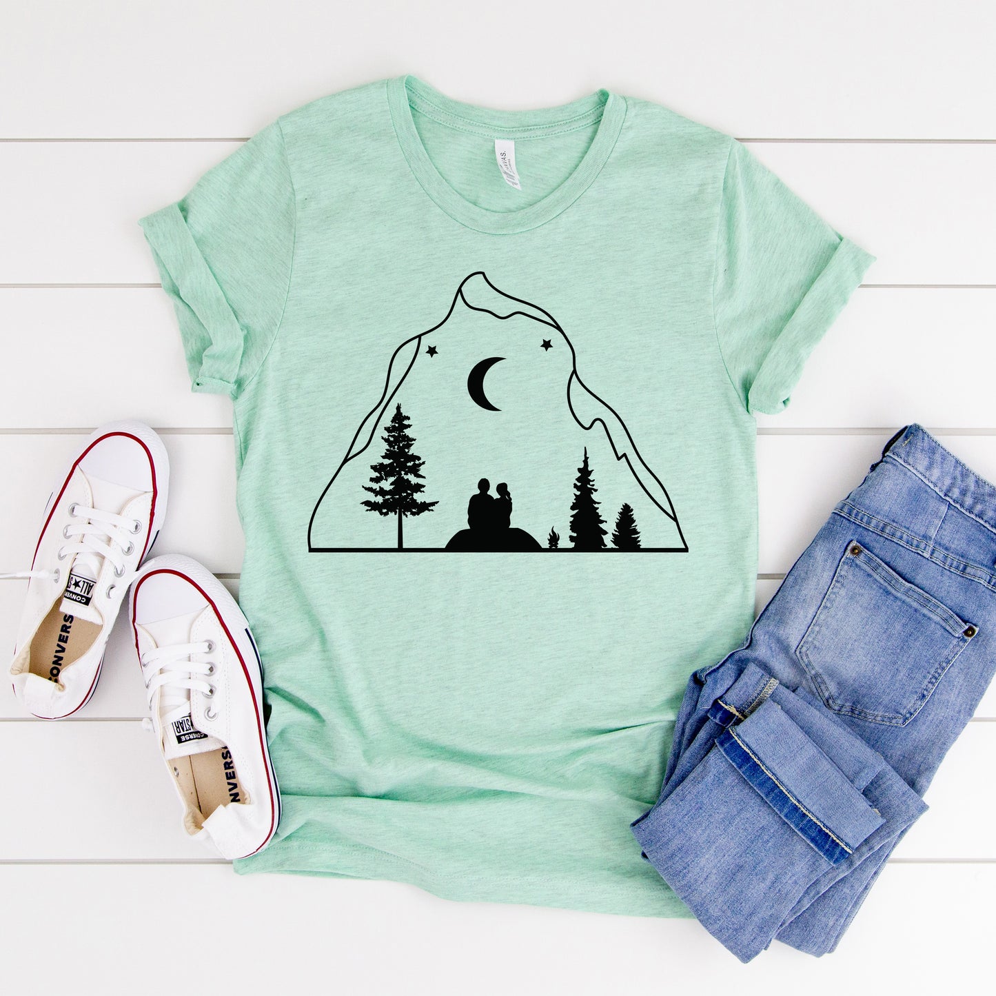 Valentine's Day Couple Camping and Stargazing in the Woods SVG