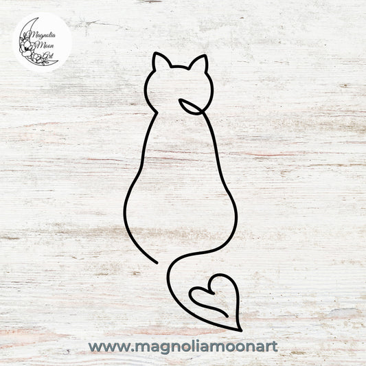 Cat Line Art SVG