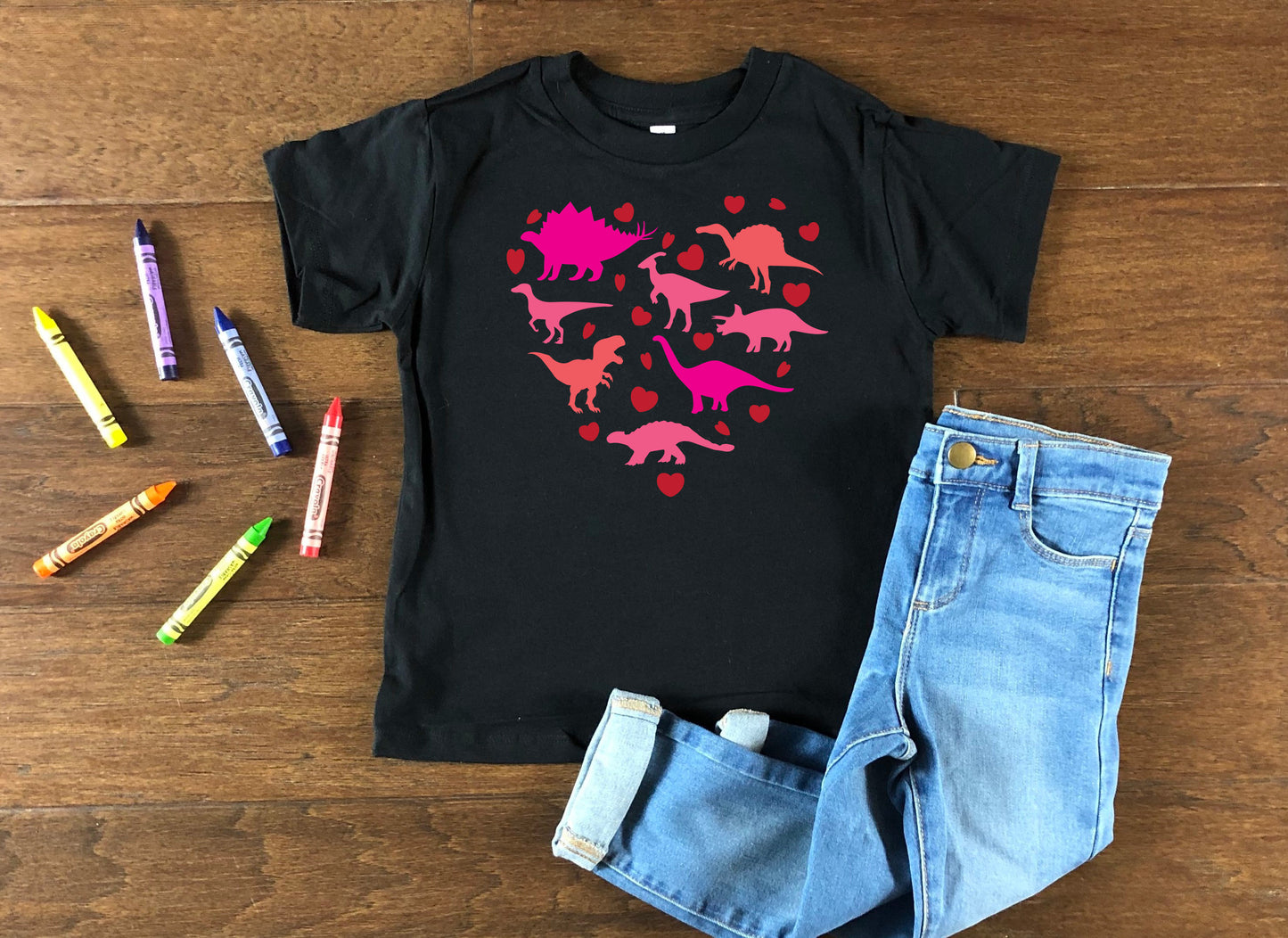 Pink Dino Heart SVG