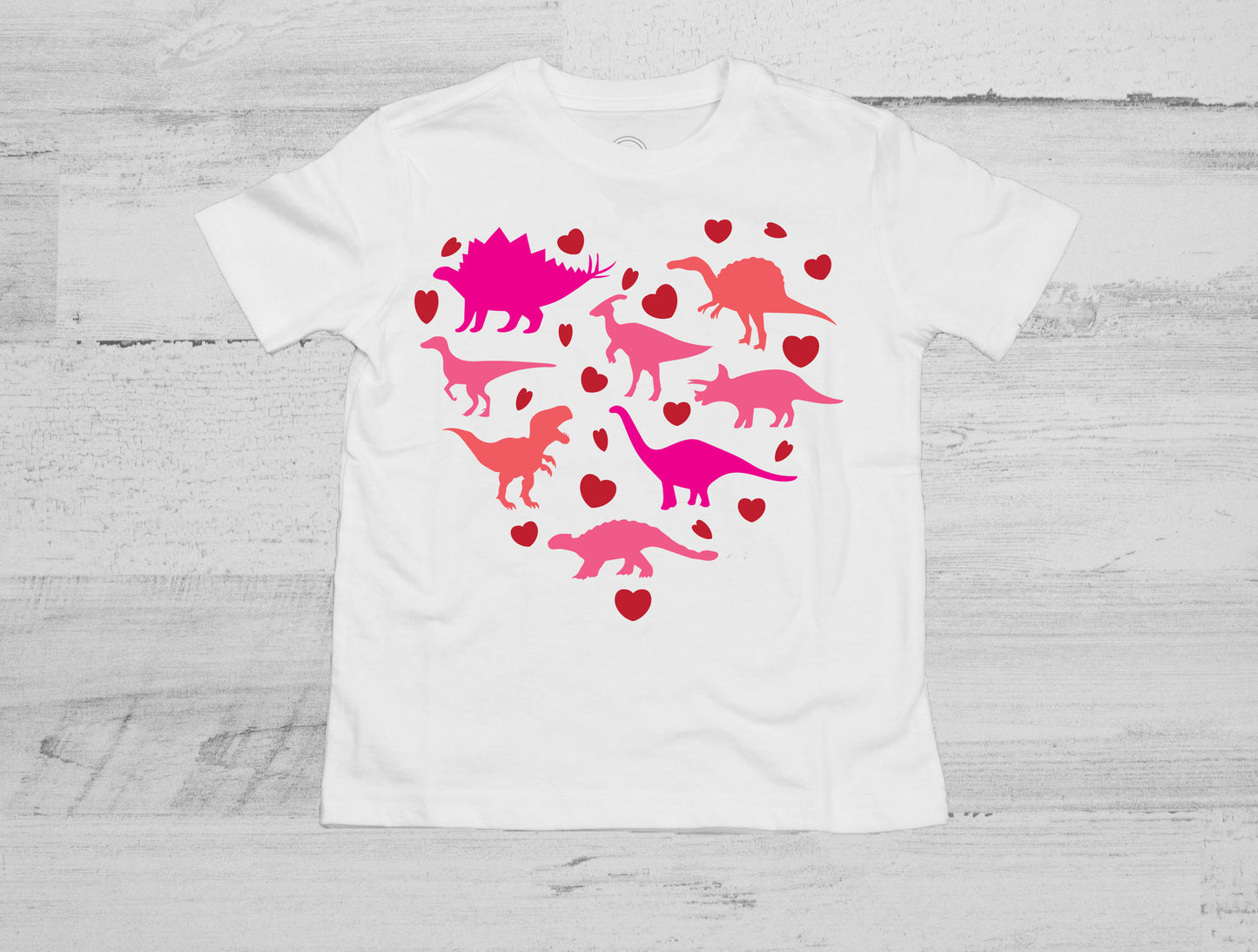 Pink Dino Heart SVG