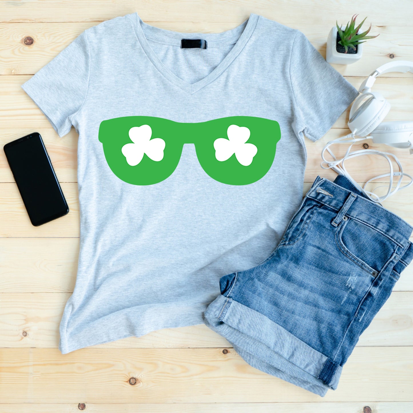 Shamrock Glasses SVG