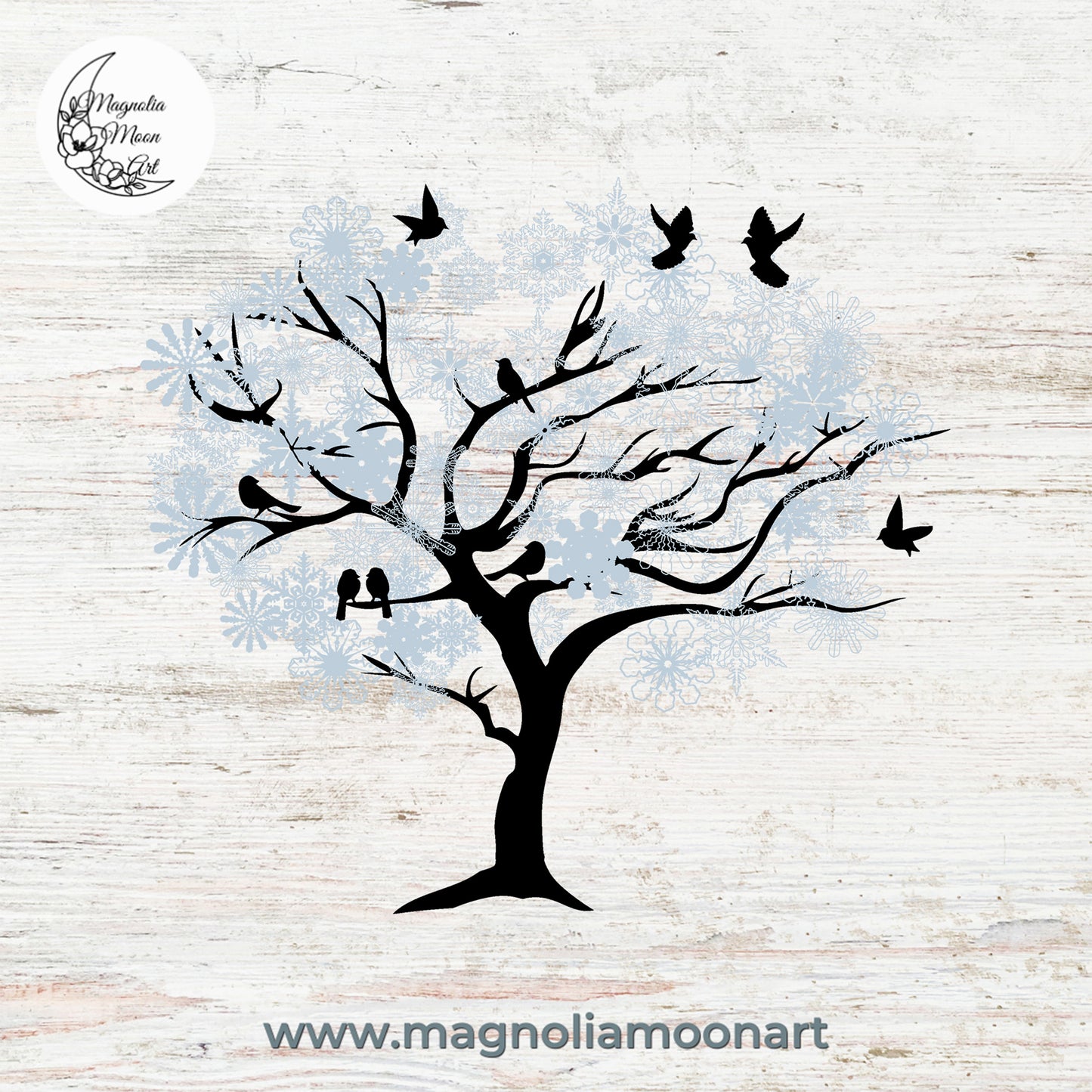 Winter Snow Tree digital clip art