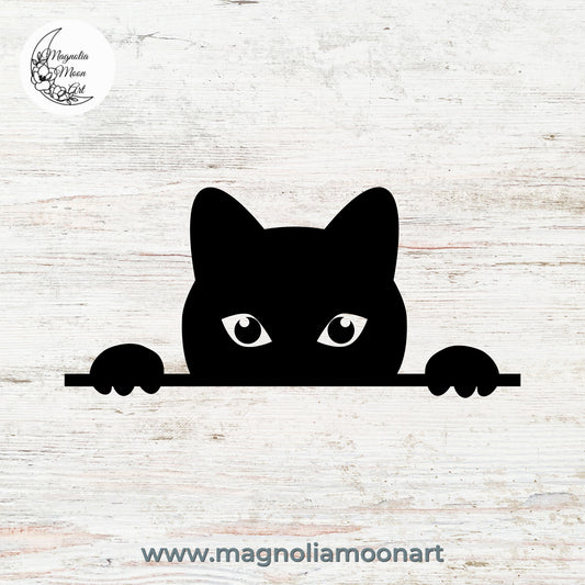 Black Cat Divider SVG