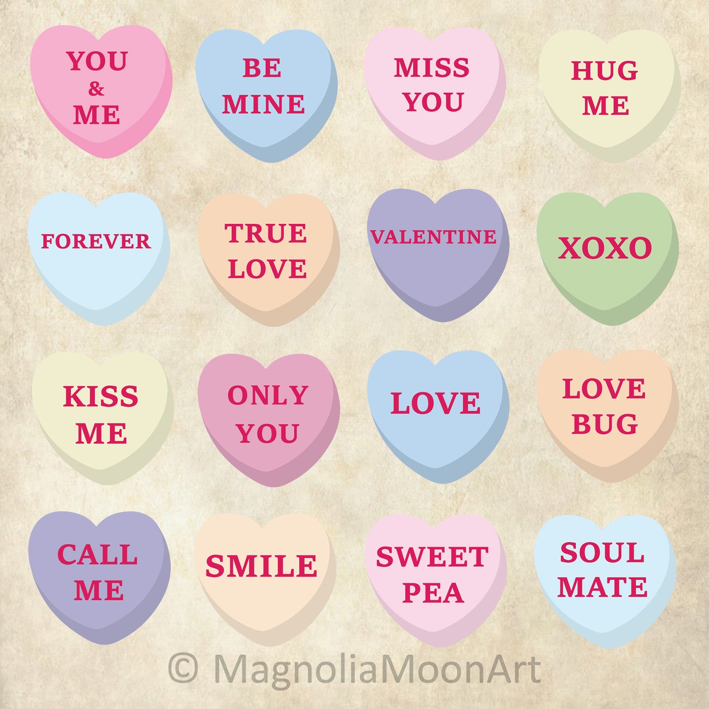 Conversation Hearts Bundle SVG