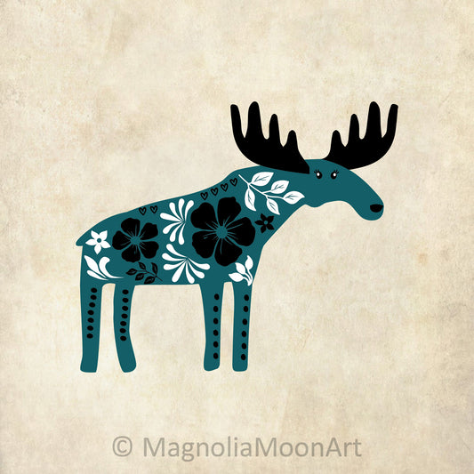 Scandinavian Moose SVG