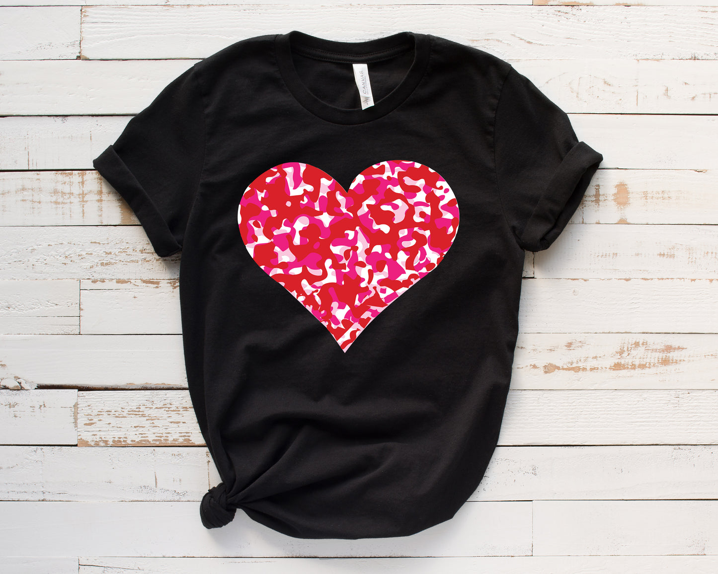 Camo Pink Heart PNG